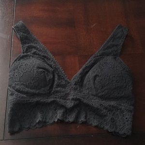 Gray Lace Bralette